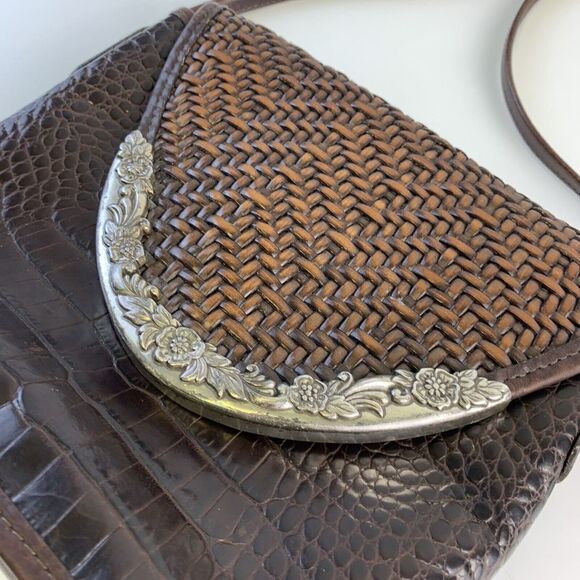 Brighton Dark Brown Crossbody Bag with Silver Detailing - Picture 2 of 15